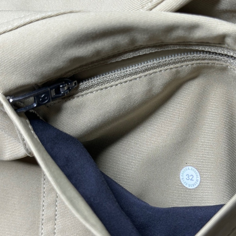 Lululemon Commission Slim Fit Pants Mens 32 Khaki Tan Tech Chino 32x30 - Picture 10 of 13